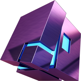 3D Stylish Cube Render